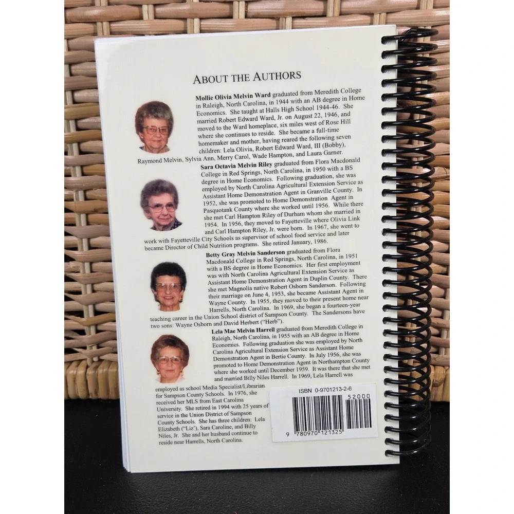 The Melvin Girls Recipes and Reminiscences 1999 Cookbook Signed North Carolina